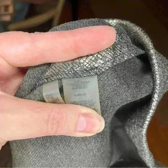 Calvin Klein Metallic Foil Snake Print Sheath Dress Women’s Size 6 Gray Silver - Picture 9 of 11